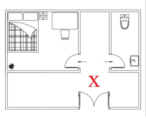 Cửa phòng ngủ gặp lỗi phong thủy khi xây nhà