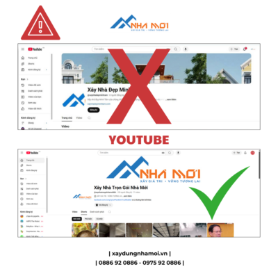 Cảnh báo giả mạo Thương hiệu Nhà Mới - Youtube Cảnh báo giả mạo Thương hiệu Nhà Mới - Youtube