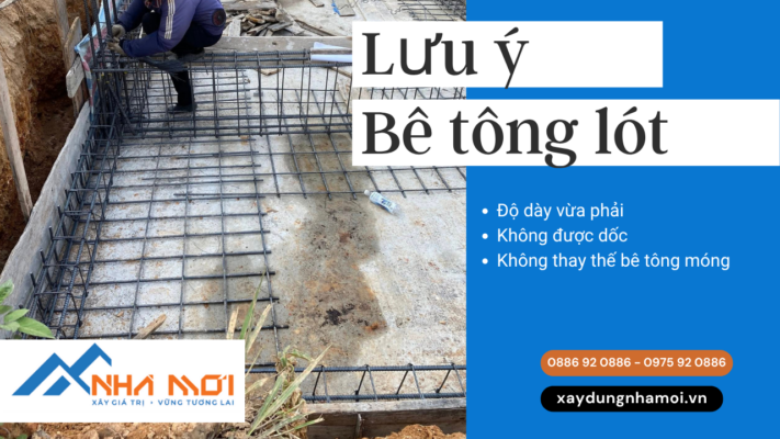 Trước khi đổ bê tông móng cần ĐỔ BÊ TÔNG LÓT GIẰNG MÓNG không? 5 LƯU Ý KHI THI CÔNG 3 Bê tông lót giằng móng cần đảm bảo các yếu tố sau