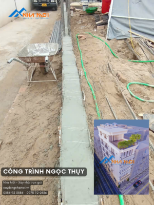 Nền sau đổ công trình nhà phố 5 tầng 1 tum tại Ngọc Thụy Nền sau đổ công trình nhà phố 5 tầng 1 tum tại Ngọc Thụy