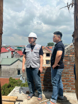 KTS Nhà Mới kiểm tra thi công tầng mái