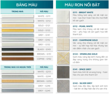 Hãy chọn màu ron gạch cùng với thời điểm chọn màu gạch