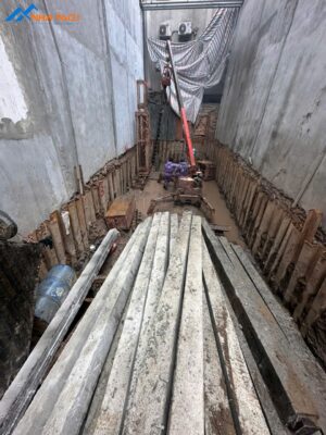 Ép cọc bê tông đang là phương pháp thi công móng phổ biến cho nhà phố