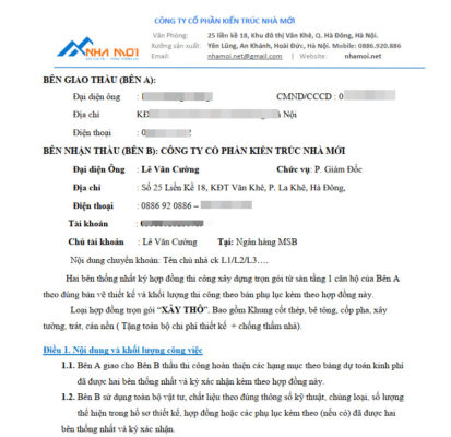 hợp đồng xây thô điều 1 cần ghi rõ phạm vi công việc hợp đồng xây thô điều 1 cần ghi rõ phạm vi công việc