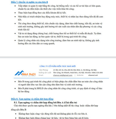 điều khoản phát sinh trong hợp đồng xây thô điều khoản phát sinh trong hợp đồng xây thô