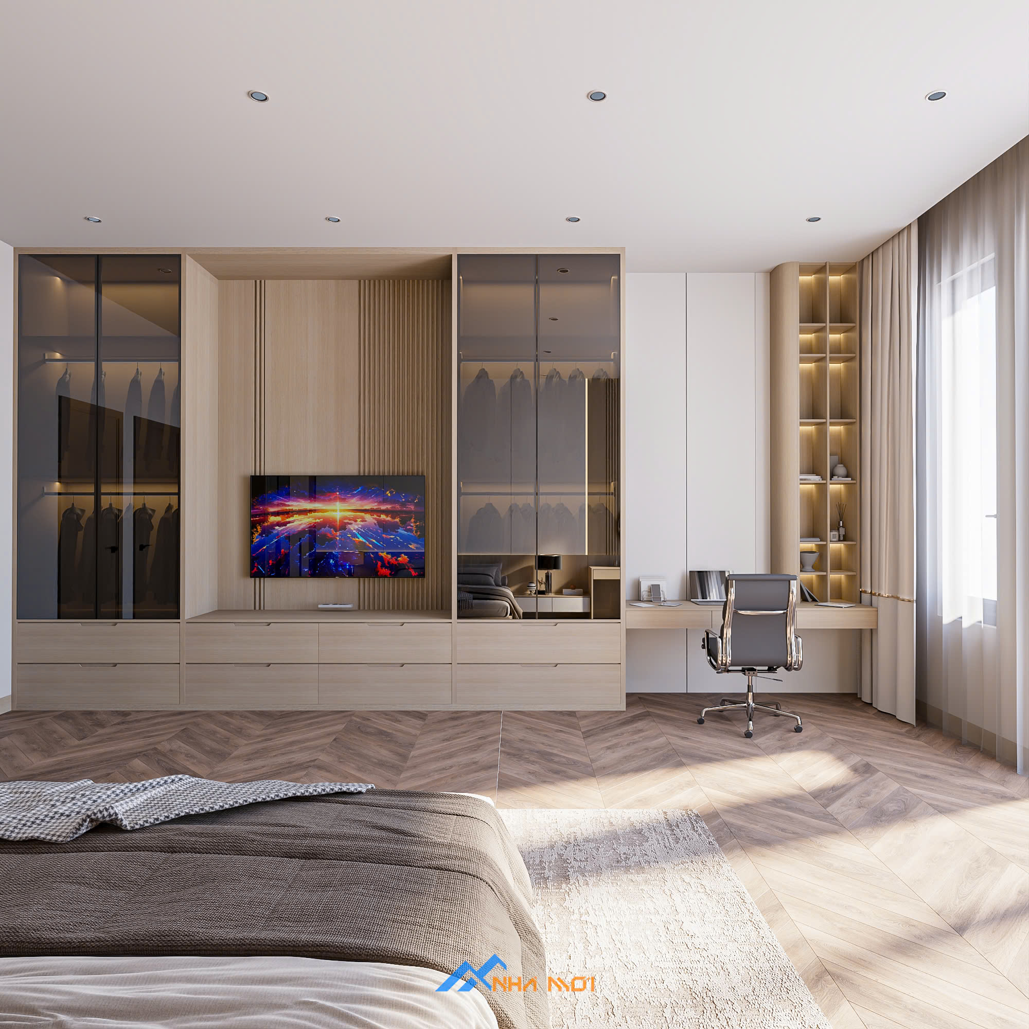 THIẾT KẾ PHÒNG NGỦ MASTER HIỆN ĐẠI - ANH TUẤN BẮC GIANG 3 THIẾT KẾ PHÒNG NGỦ MASTER HIỆN ĐẠI - ANH TUẤN BẮC GIANG