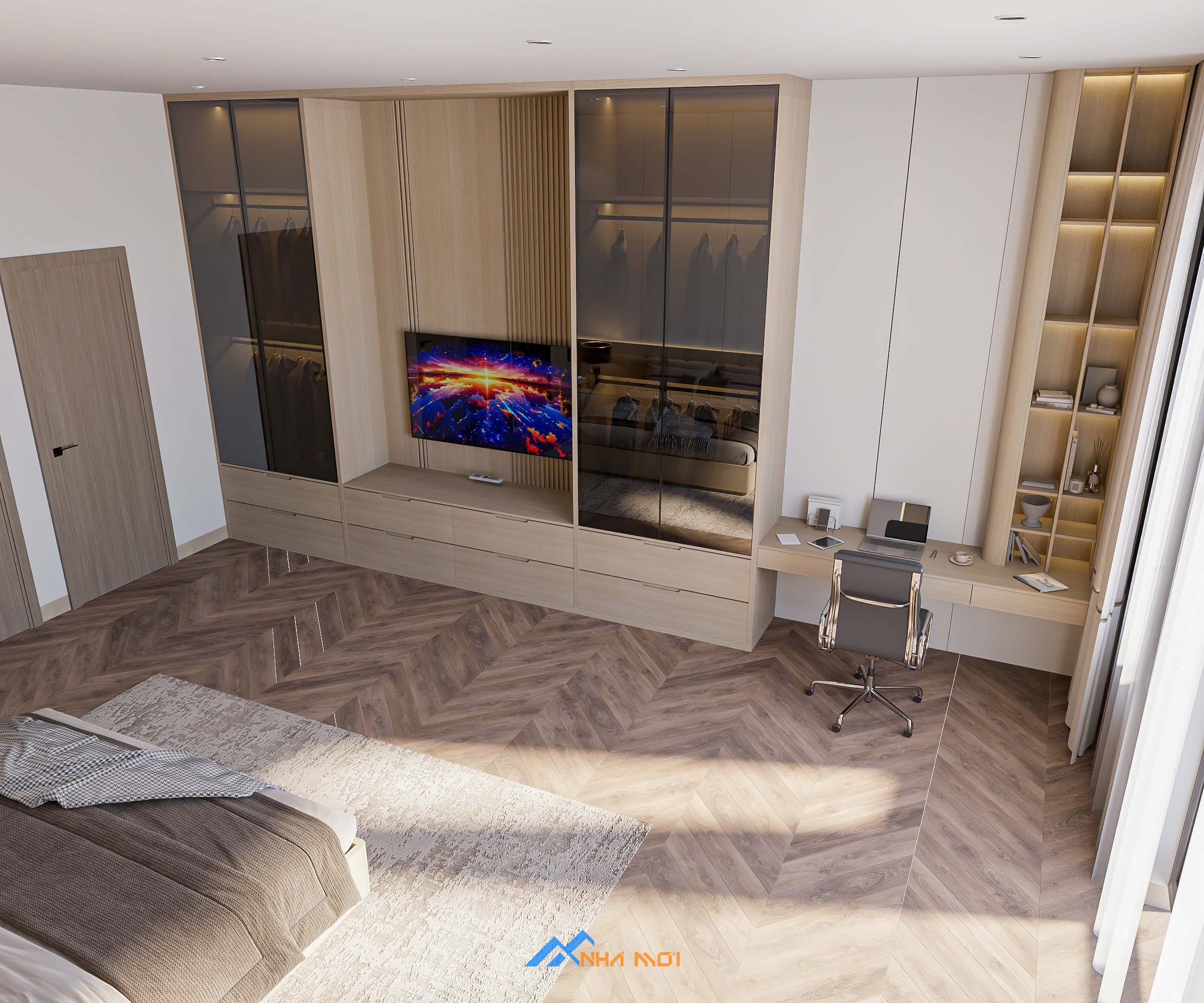 THIẾT KẾ PHÒNG NGỦ MASTER HIỆN ĐẠI - ANH TUẤN BẮC GIANG 13 THIẾT KẾ PHÒNG NGỦ MASTER HIỆN ĐẠI - ANH TUẤN BẮC GIANG - Ảnh 11