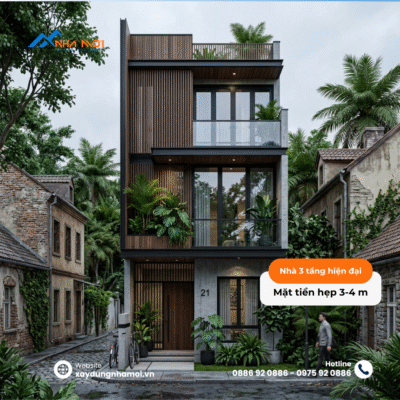 Mau nha 3 tang hien dai mat tien 3 4m 10