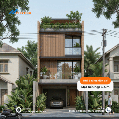Mau nha 3 tang hien dai mat tien 3 4m 17