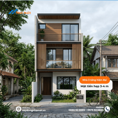 Mau nha 3 tang hien dai mat tien 3 4m 8