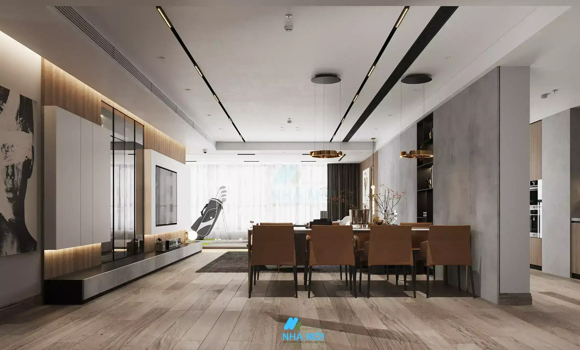 Mẫu Thiết Kế Nội Thất Căn Chung Cư 300m2 Tại Hoàng Đạo Thúy, Hà Nội - Ảnh 9