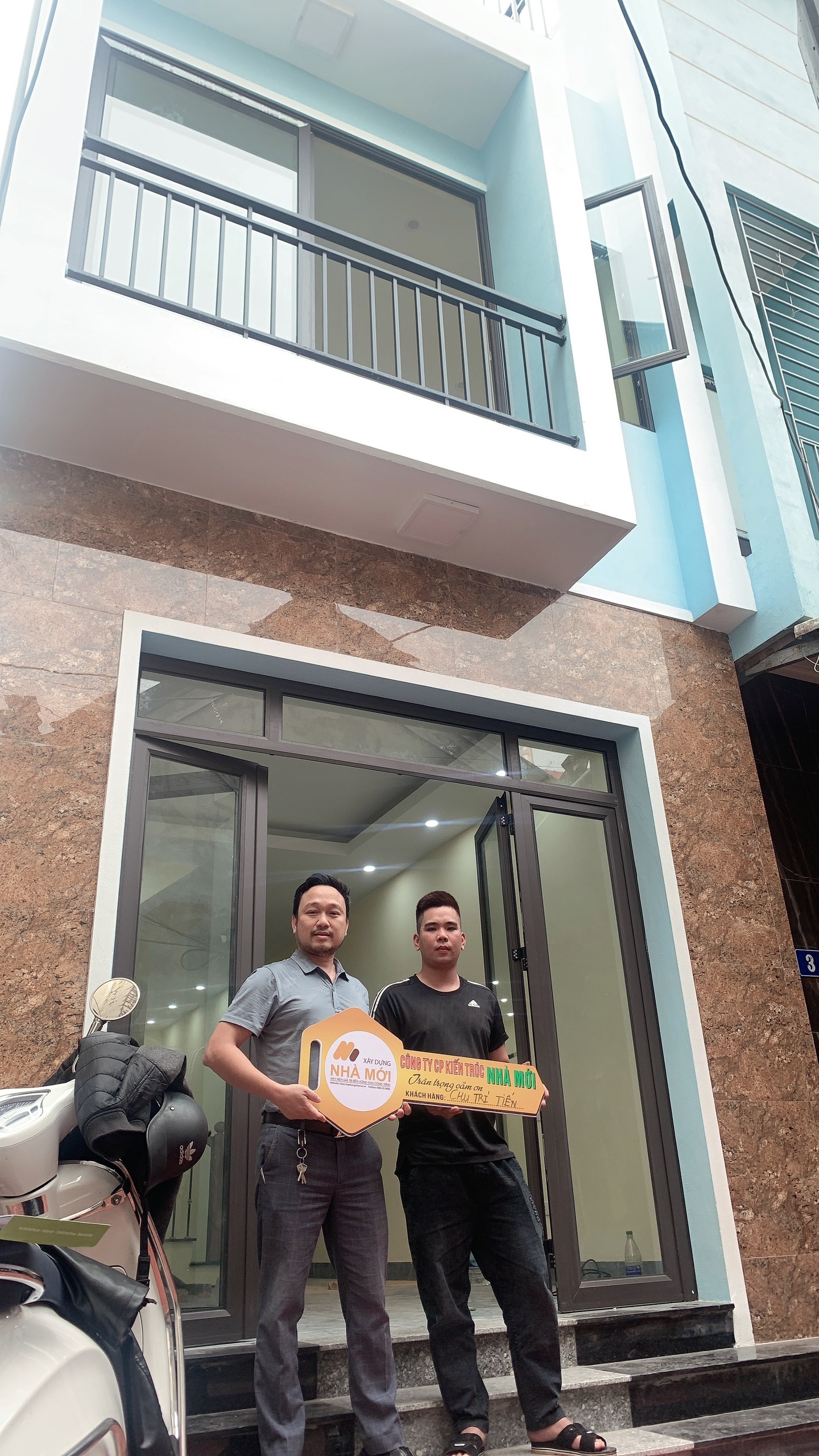 Xây nhà trọn gói nhà phố 2,5 tầng