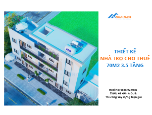 Thiết Kế Nhà Trọ Cho Thuê 70m2 3,5 tầng Ở Quảng Ninh
