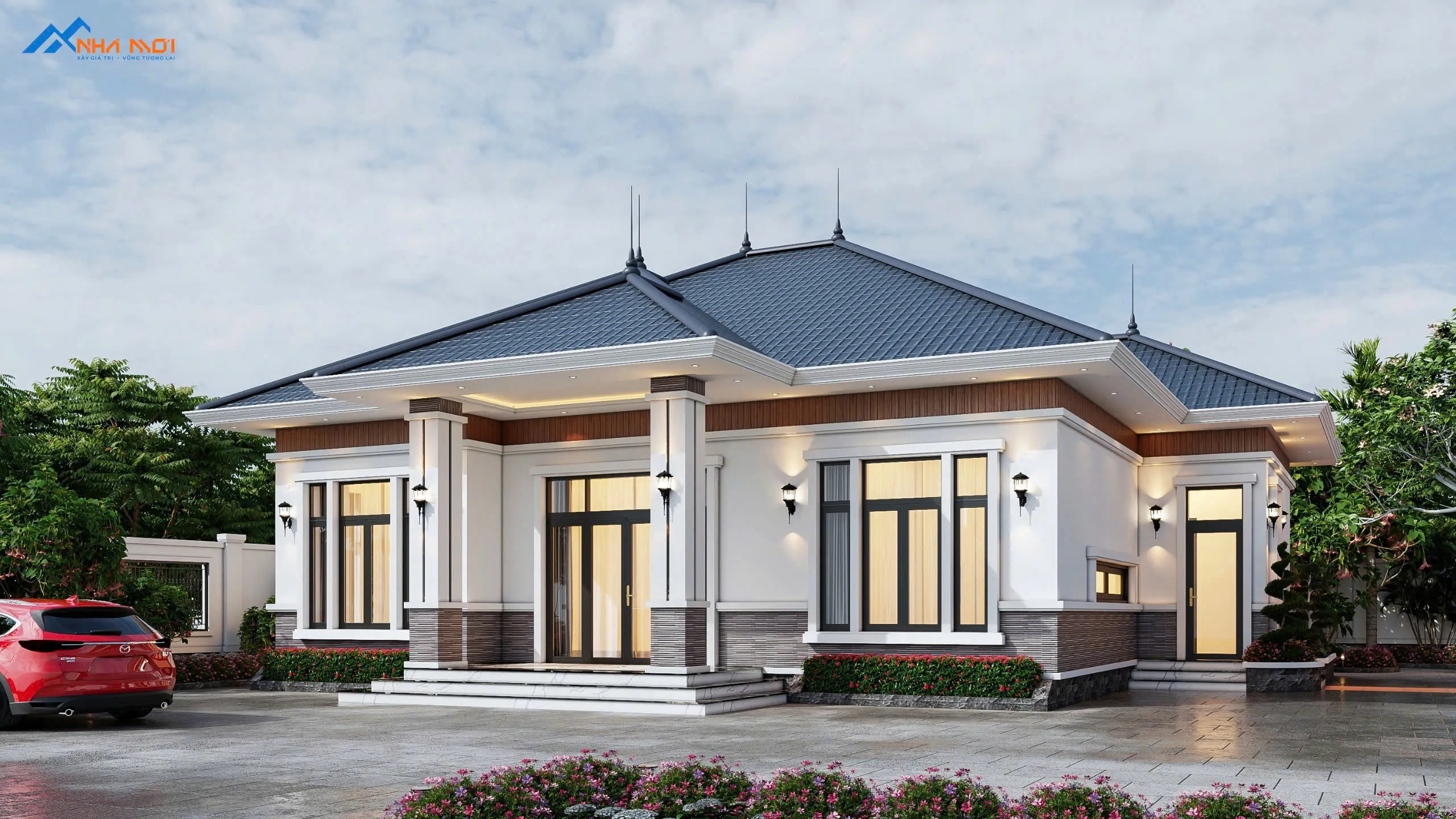 Nhà vườn mái nhật 1 tầng 150m2 - CĐT Anh Minh - Nga An, Nga Sơn, Thanh Hóa - Ảnh 2