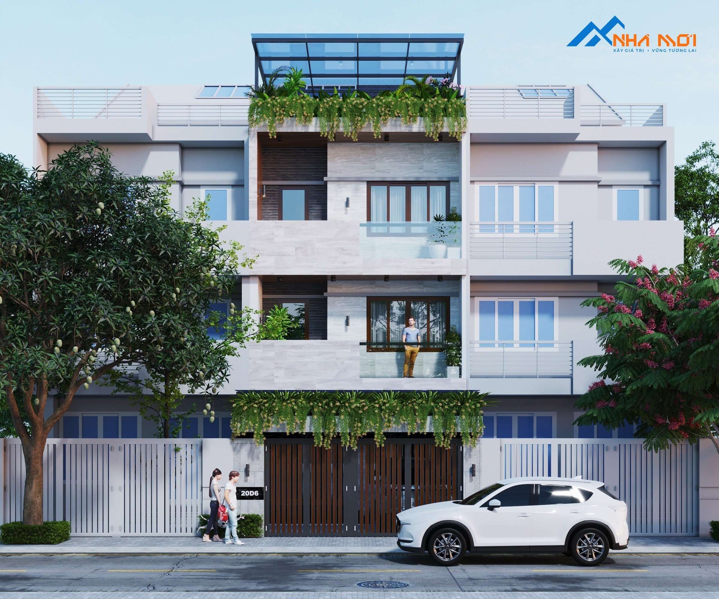 Thiết Kế Kiến Trúc liền kề 3 tầng - Nhà Anh Hiền, An Khánh - Ảnh 7