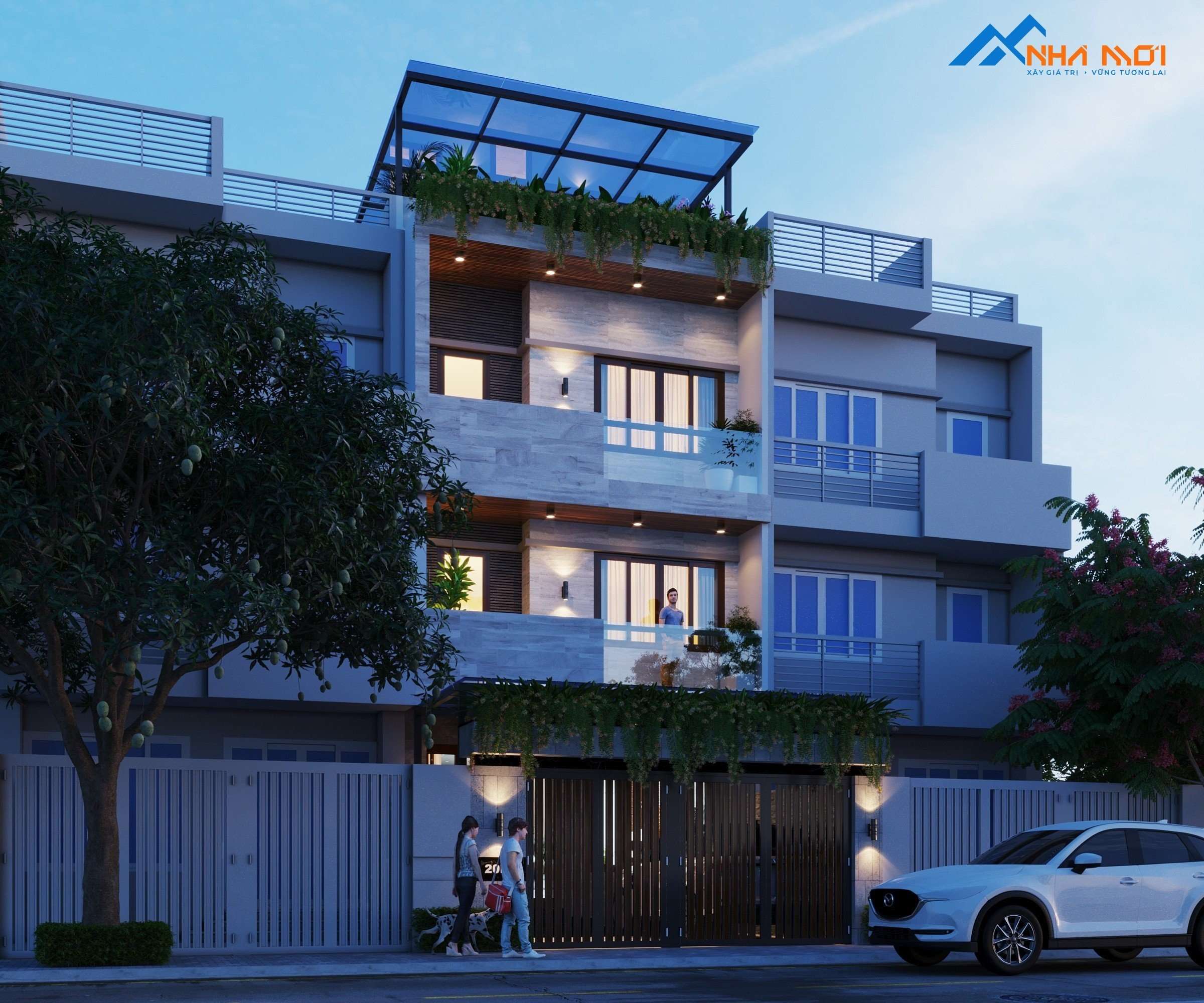 Thiết Kế Kiến Trúc liền kề 3 tầng - Nhà Anh Hiền, An Khánh - Ảnh 4