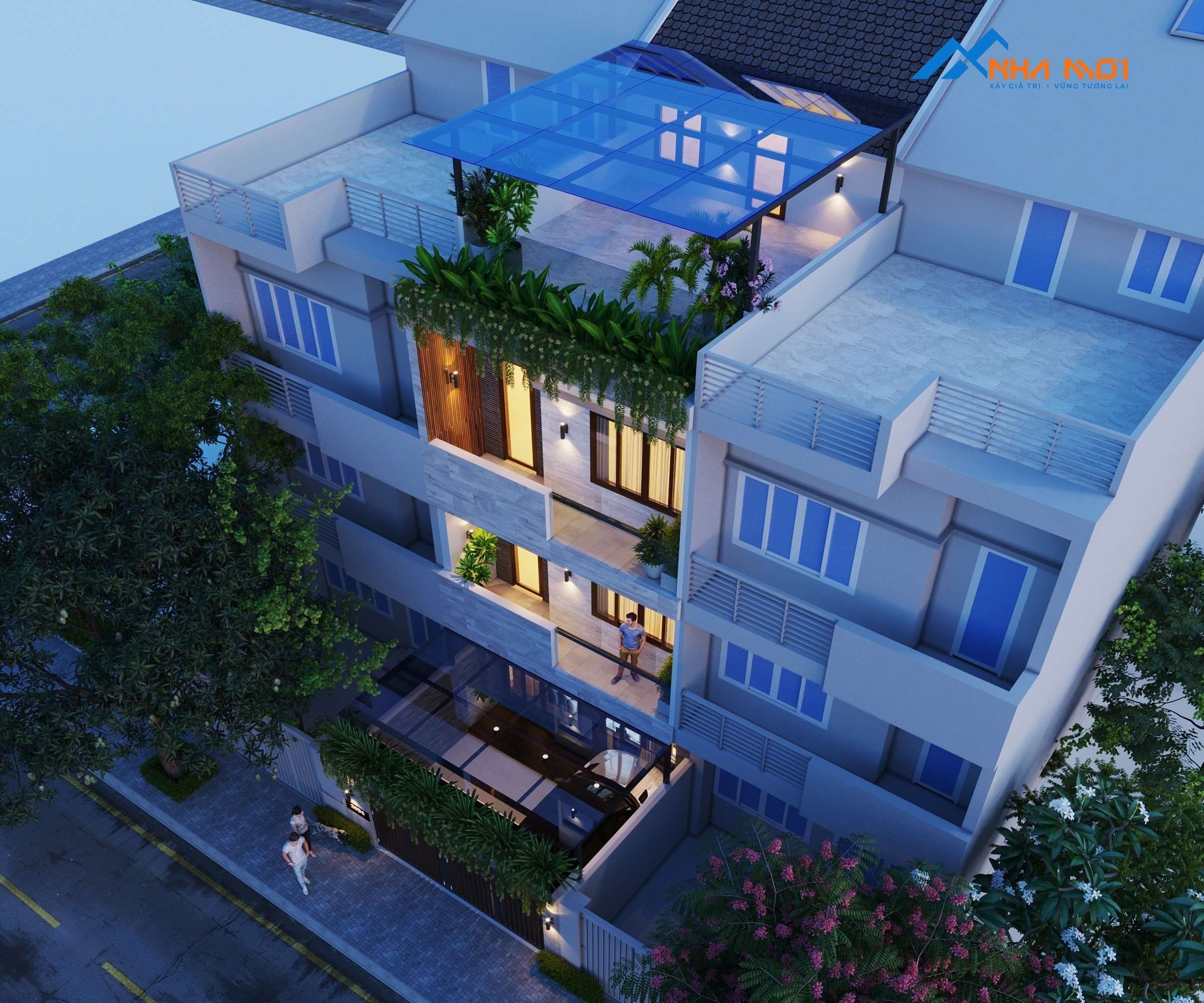 Thiết Kế Kiến Trúc liền kề 3 tầng - Nhà Anh Hiền, An Khánh - Ảnh 2