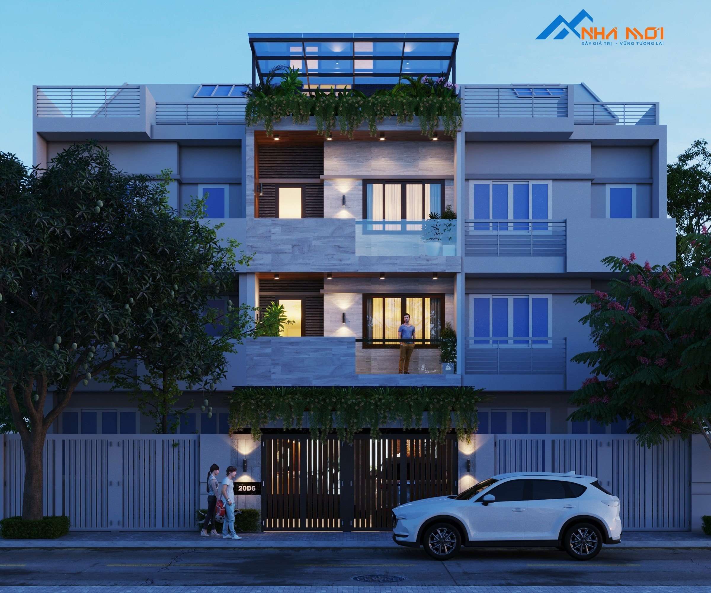 Thiết Kế Kiến Trúc liền kề 3 tầng - Nhà Anh Hiền, An Khánh - Ảnh 5