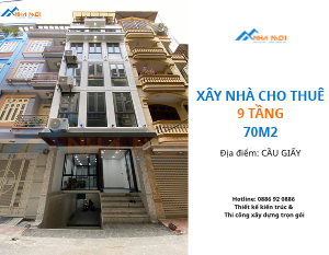Xây Nhà Văn Phòng Cho Thuê – Công Trình 9 Tầng Cầu Giấy