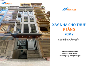Xây Nhà Văn Phòng Cho Thuê – Công Trình 9 Tầng Cầu Giấy