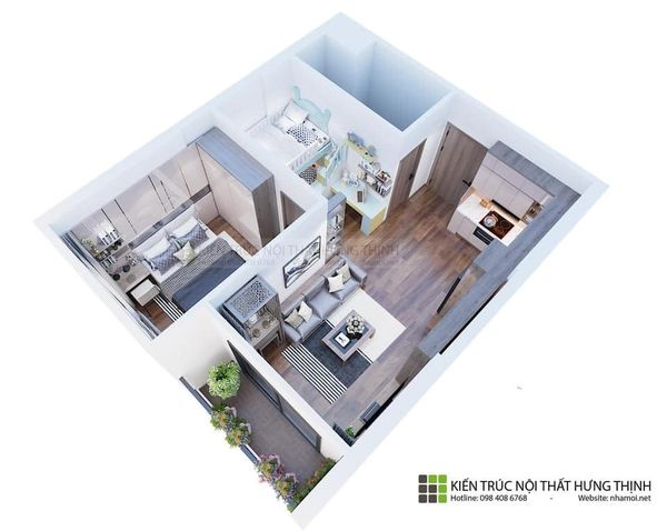Thiết Kế Nội Thất Căn Hộ Studio-Vinhome - Ảnh 9