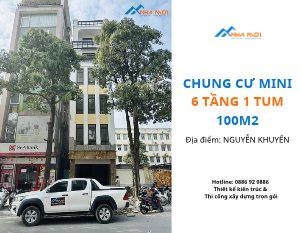Xây nhà trọn gói chung cư mini 100m2 6 tầng 1 tum Nguyễn Khuyến