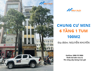 Xây nhà trọn gói chung cư mini 100m2 6 tầng 1 tum Nguyễn Khuyến