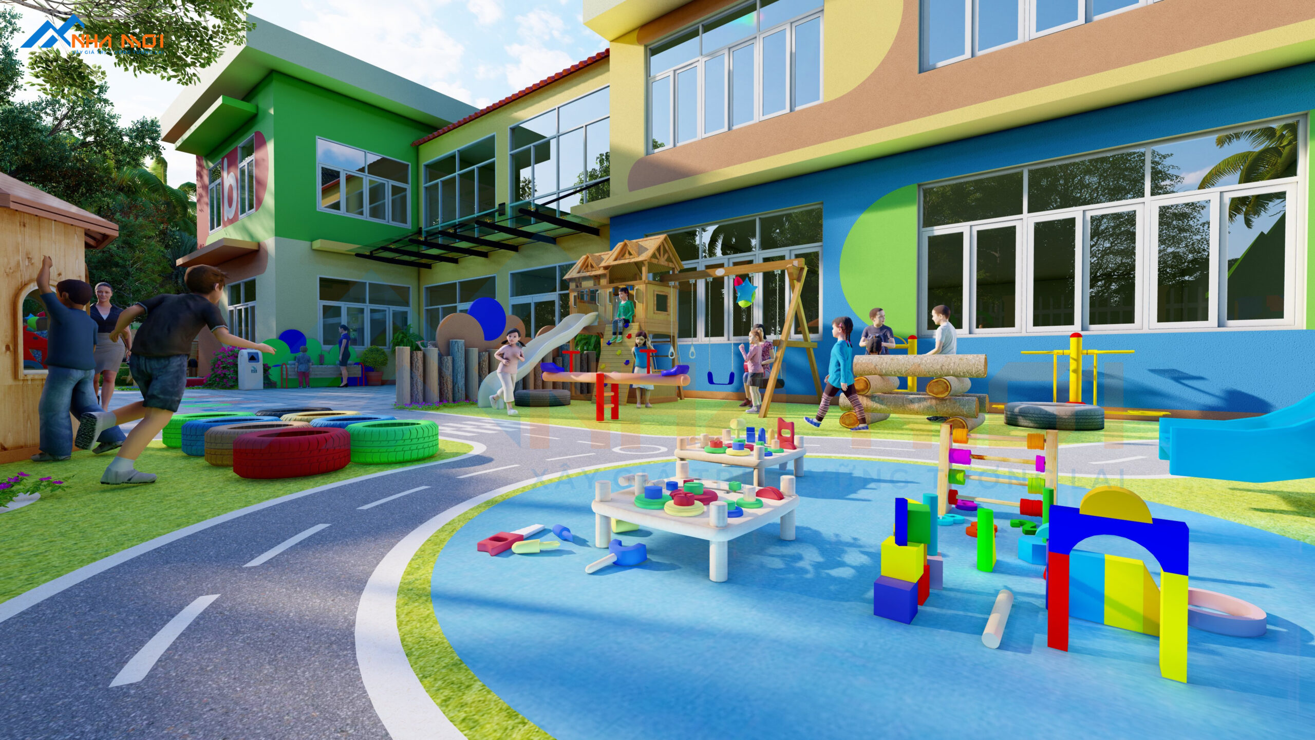 Thiết Kế Sân Chơi Trẻ Em - Ảnh 18