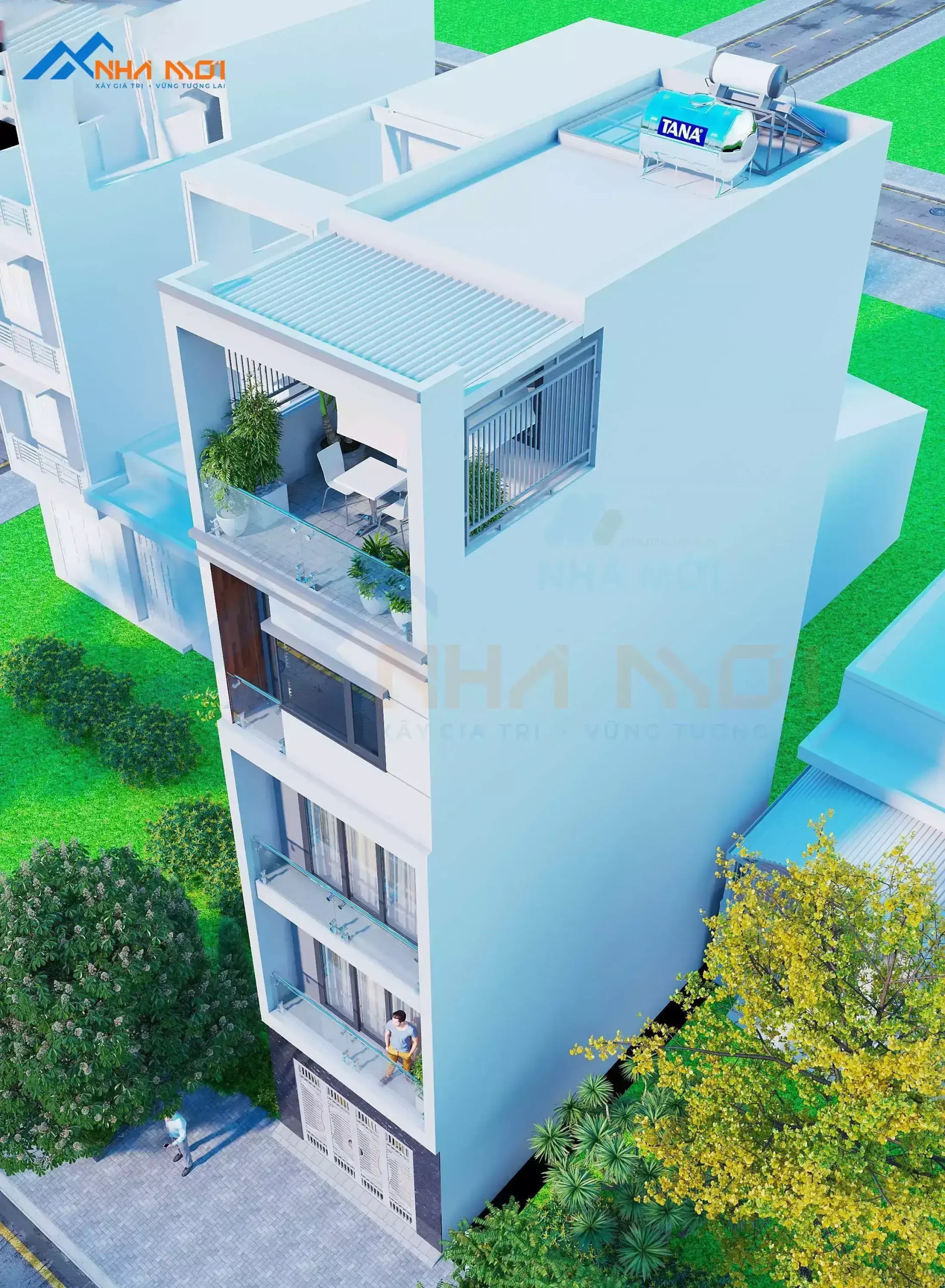 Mẫu Thiết Kế Kiến Trúc Nhà Phố 4 Tầng 1 tum - Ảnh 3