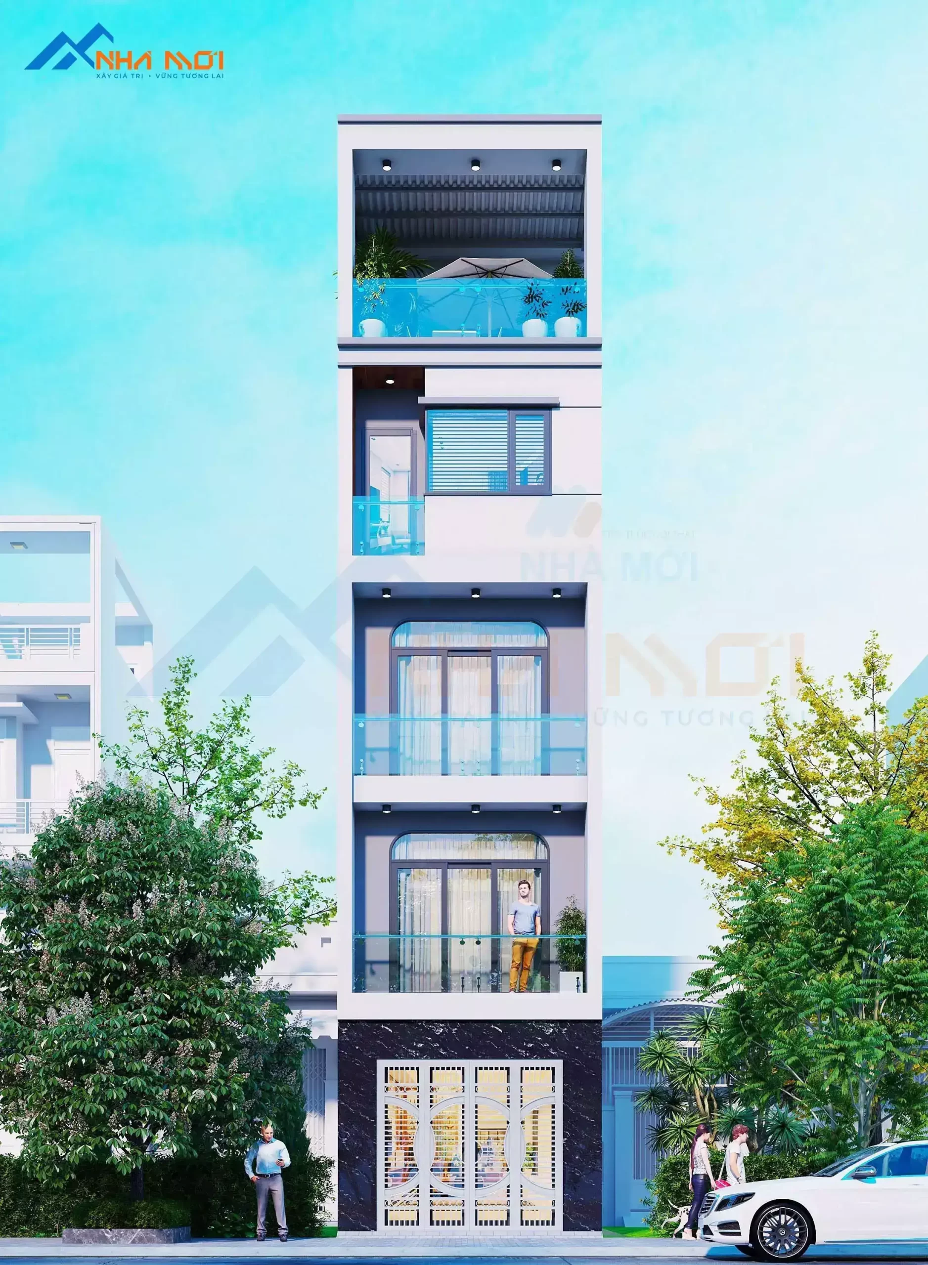 Mẫu Thiết Kế Kiến Trúc Nhà Phố 4 Tầng 1 tum - Ảnh 5