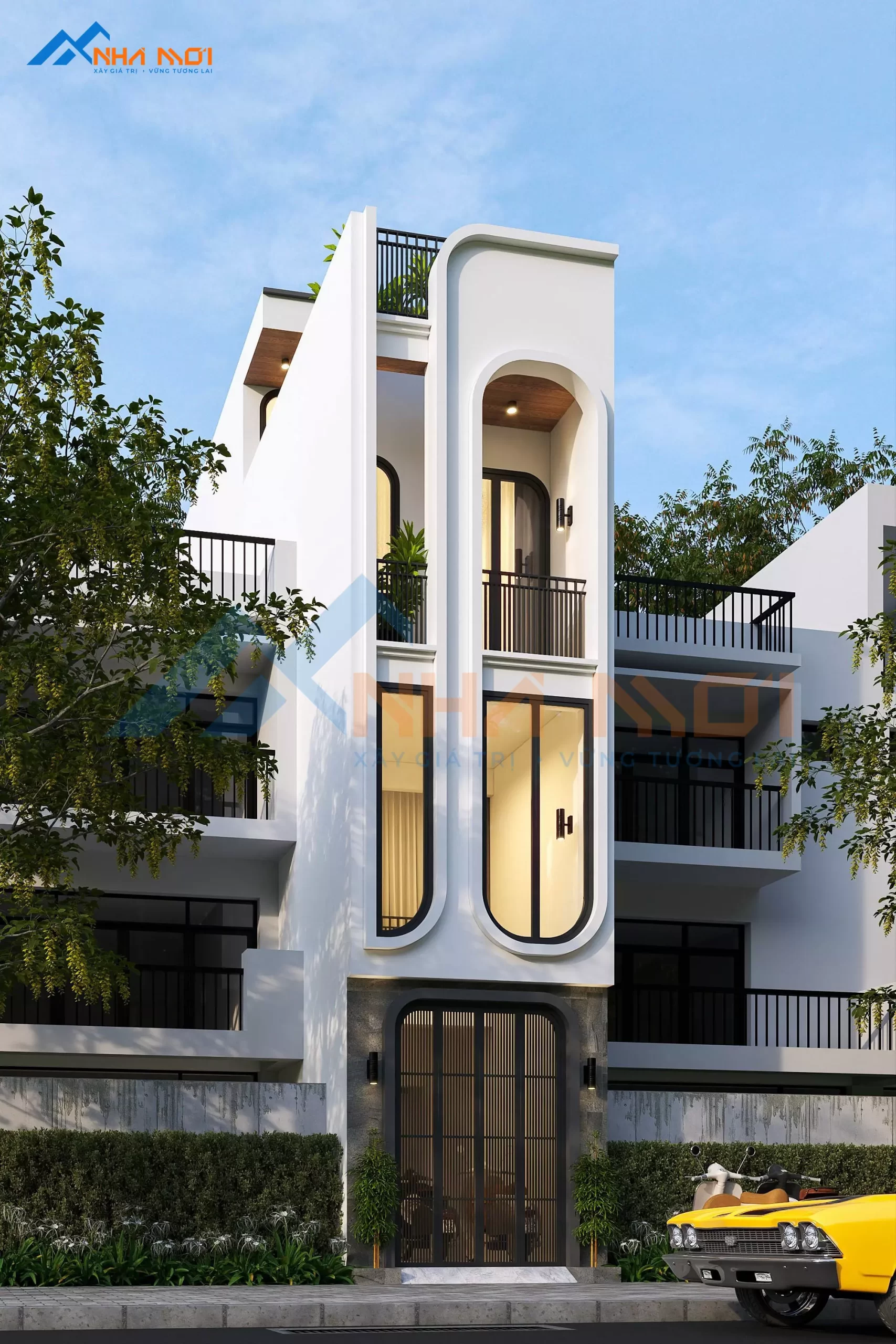 Mẫu Thiết Kế Nhà Phố 3 Tầng 1 Lửng Tại Đông Anh