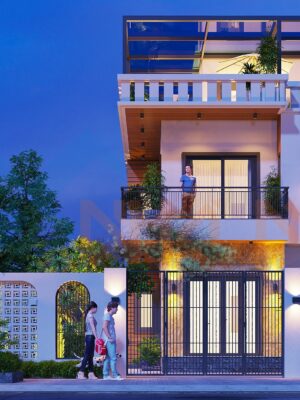 Alternative view of Thiết kế nhà 2 tầng 1 tum 8x10m tại Nông Cống, Thanh Hóa