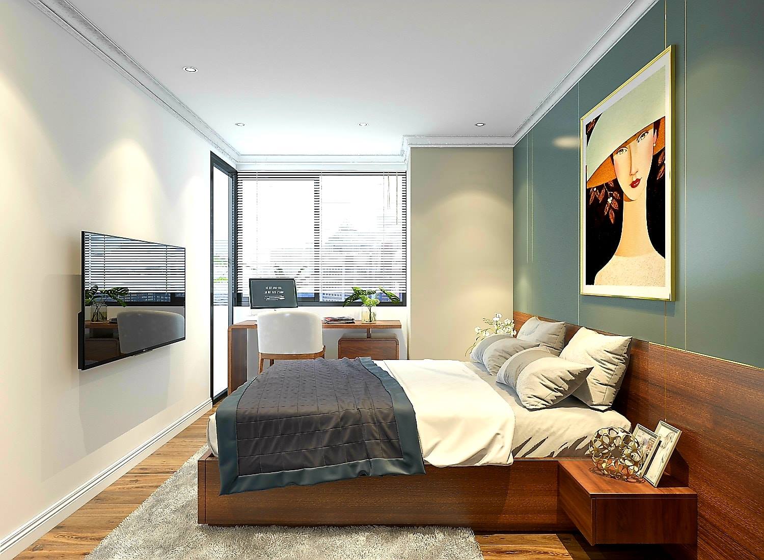Thiết kế nội thất chung cư 100m2 hiện đại | Gỗ sồi Mỹ cao cấp - Ảnh 10