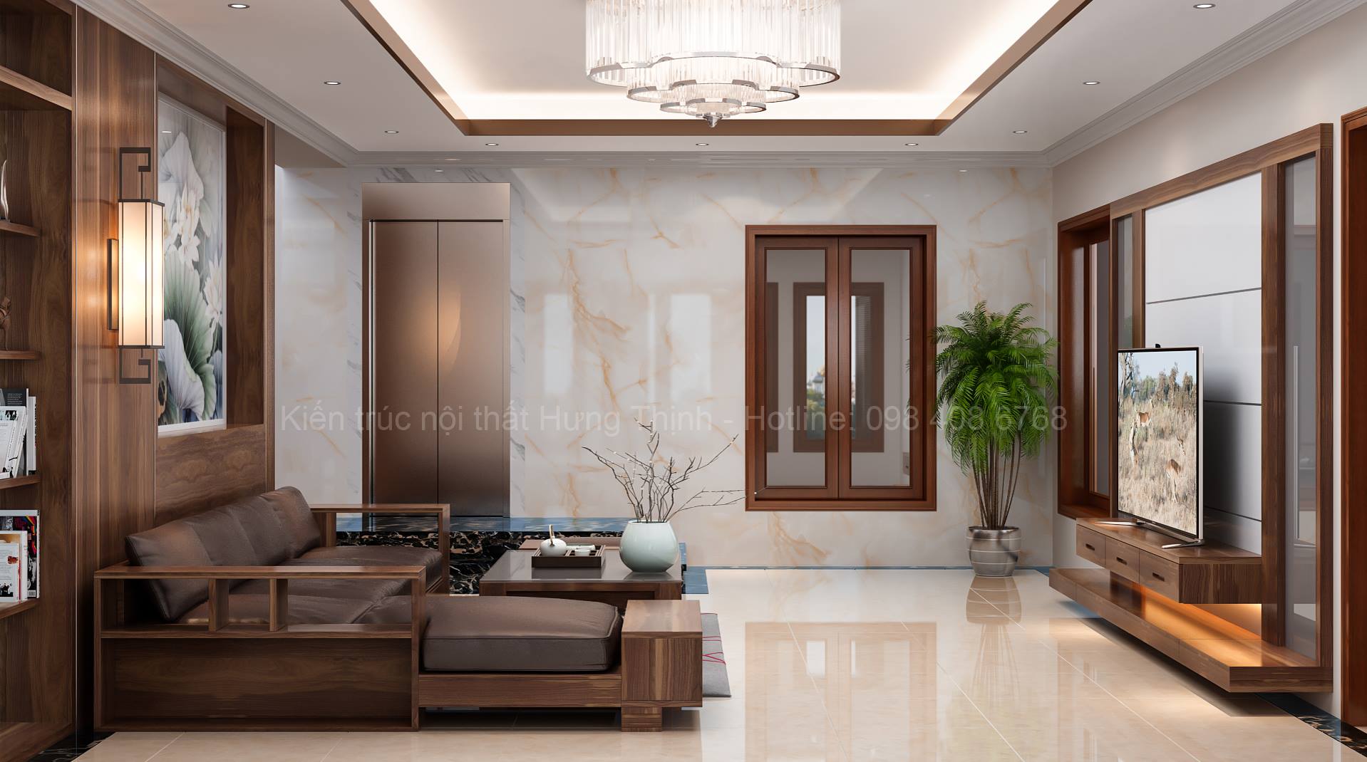 Nội Thất Bằng Gỗ Óc Chó Kết Hợp Với Gỗ Công Nghiệp - Ảnh 5