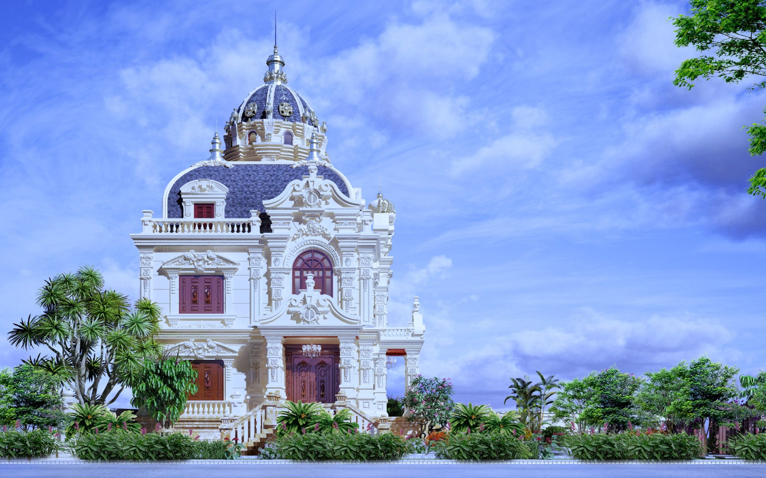 thiet ke biet thự lâu đài hà trung thanh hóa