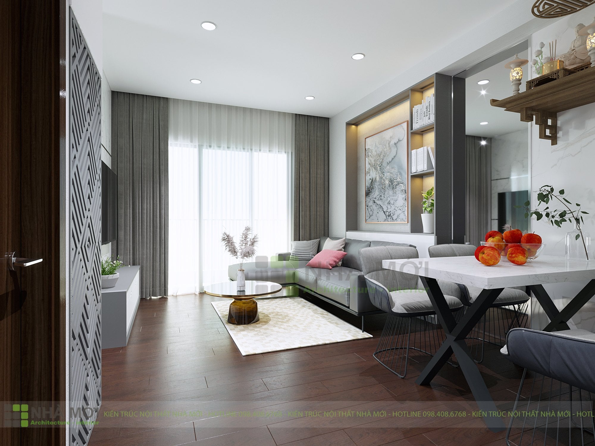 Thiết Kế Nội Thất Chung Cư Xuân Mai - Ảnh 3