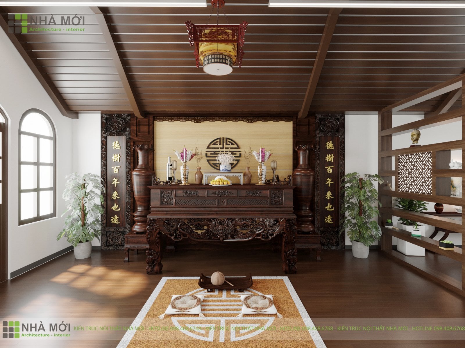 Mẫu Thiết Kế Nội Thất Phòng Thờ
