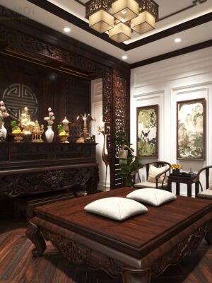 Mẫu Thiết Kế Nội Thất Phòng Thờ - Ảnh 8