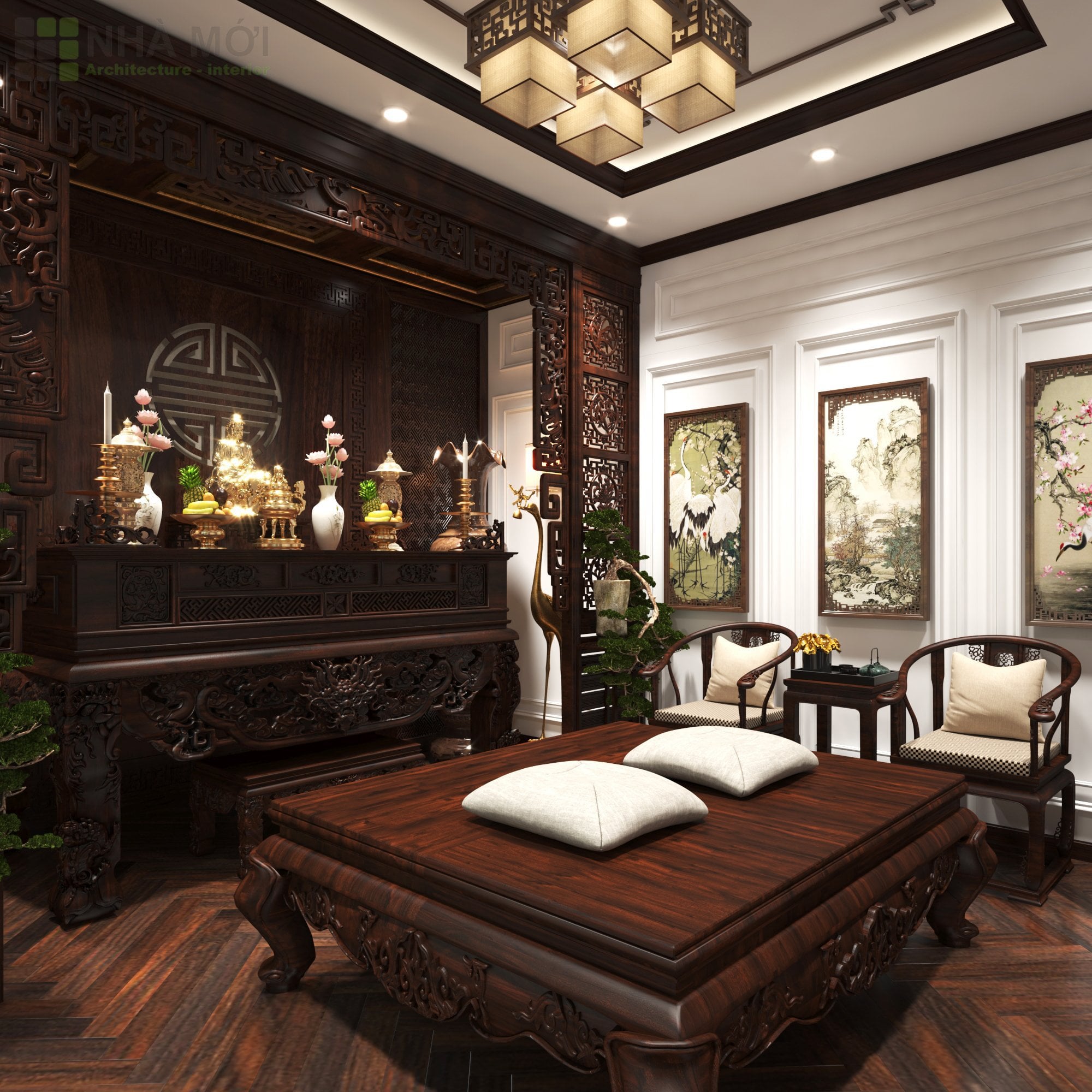 Mẫu Thiết Kế Nội Thất Phòng Thờ - Ảnh 8