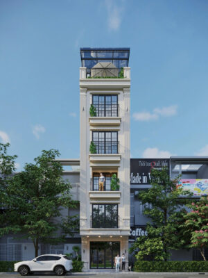 Alternative view of Thiết kế nhà phố 5 tầng 1 tum hiện đại tại Hồng Hà, Ba Đình, Hà Nội
