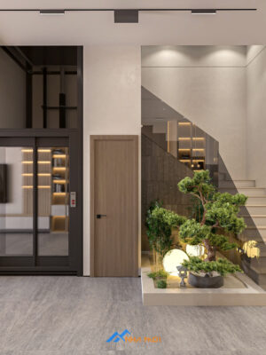 THIẾT KẾ PHÒNG KHÁCH BẾP NHÀ 3 TẦNG HIỆN ĐẠI - TONE BE NHẸ - ANH TUẤN BẮC GIANG - Ảnh 8
