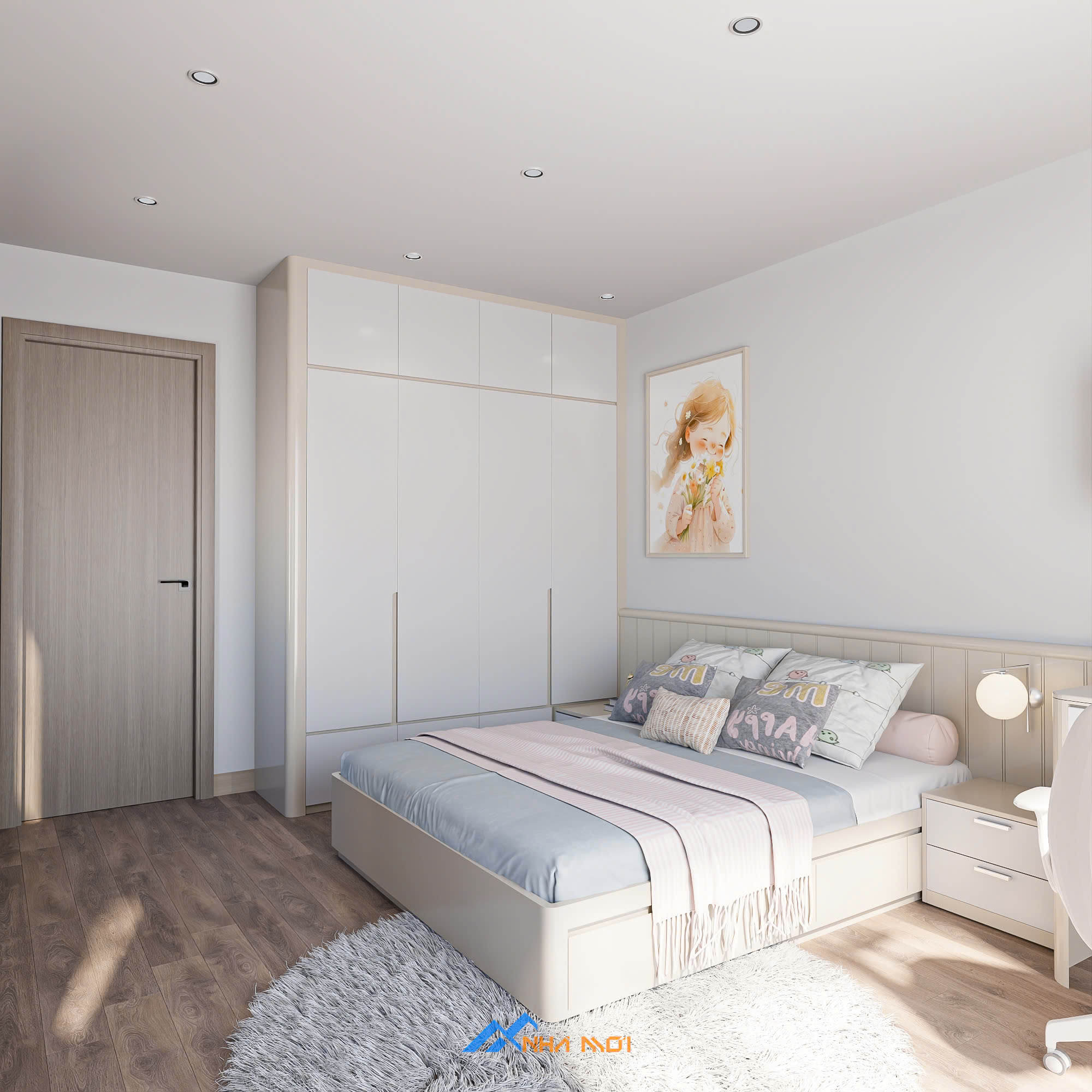 THIẾT KẾ PHÒNG NGỦ CON TRAI CON GÁI - NHÀ PHỐ 3 TẦNG - ANH TUẤN BẮC GIANG - Ảnh 3