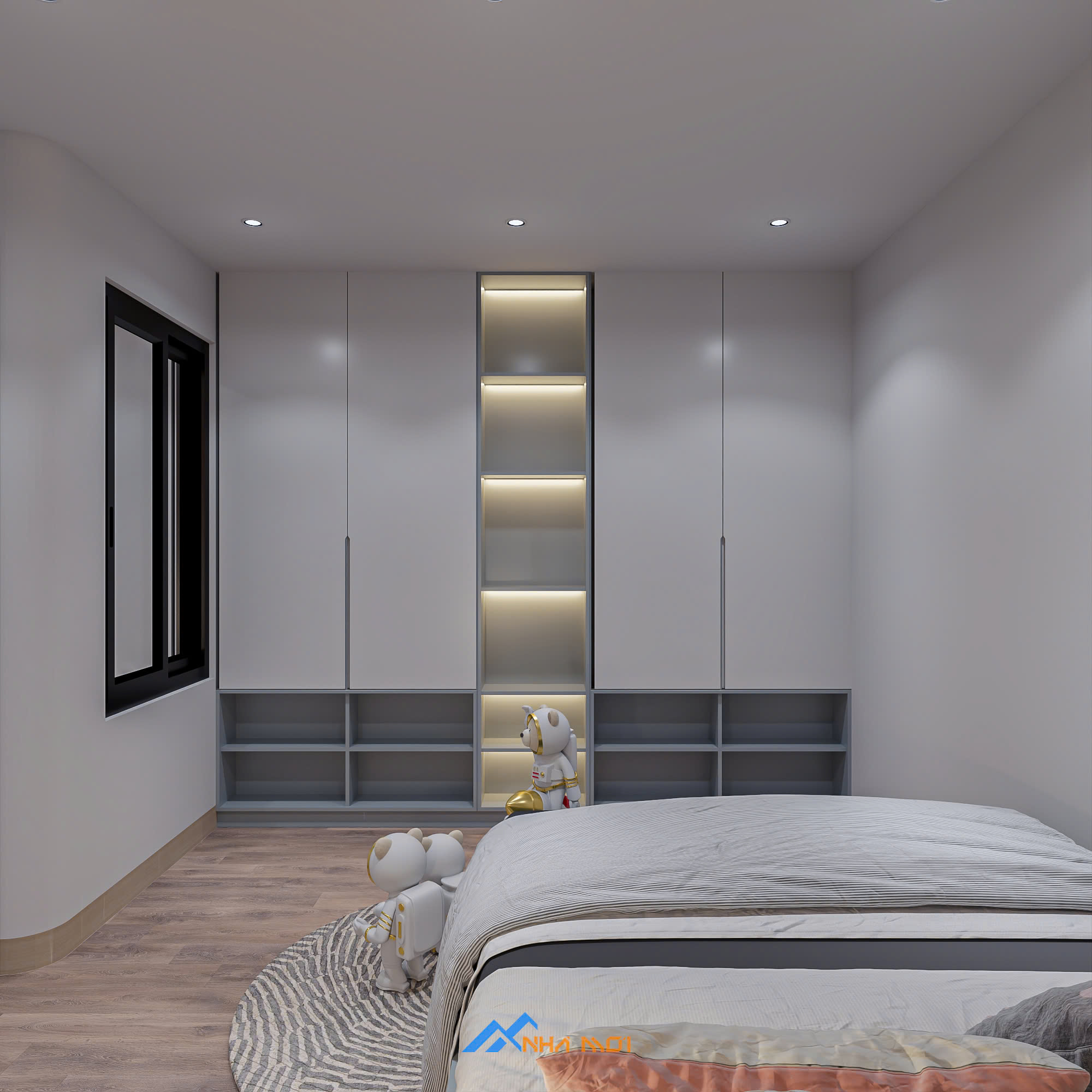 THIẾT KẾ PHÒNG NGỦ CON TRAI CON GÁI - NHÀ PHỐ 3 TẦNG - ANH TUẤN BẮC GIANG - Ảnh 6