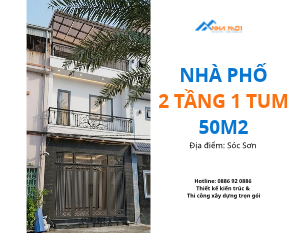 [Đang thi công] Thi Công Nhà Phố Sóc Sơn - Nhà Phố 2 Tầng 1 Tum 50m2