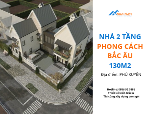 [Đang thi công] Nhà 2 Tầng Độc Đáo Phong Cách Bắc Âu | Thiết Kế 130m2