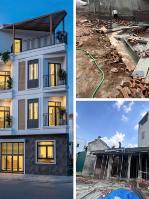 [Đang thi công] Nhà 3 Tầng 1 Tum 37m2 Đất Tam Giác Tại Mai Lĩnh