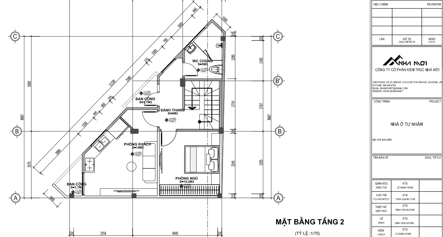 Mặt bằng công năng tầng tum - Nhà 3 tầng 1 tum 37m2 Mặt bằng công năng tầng tum - Nhà 3 tầng 1 tum 37m2