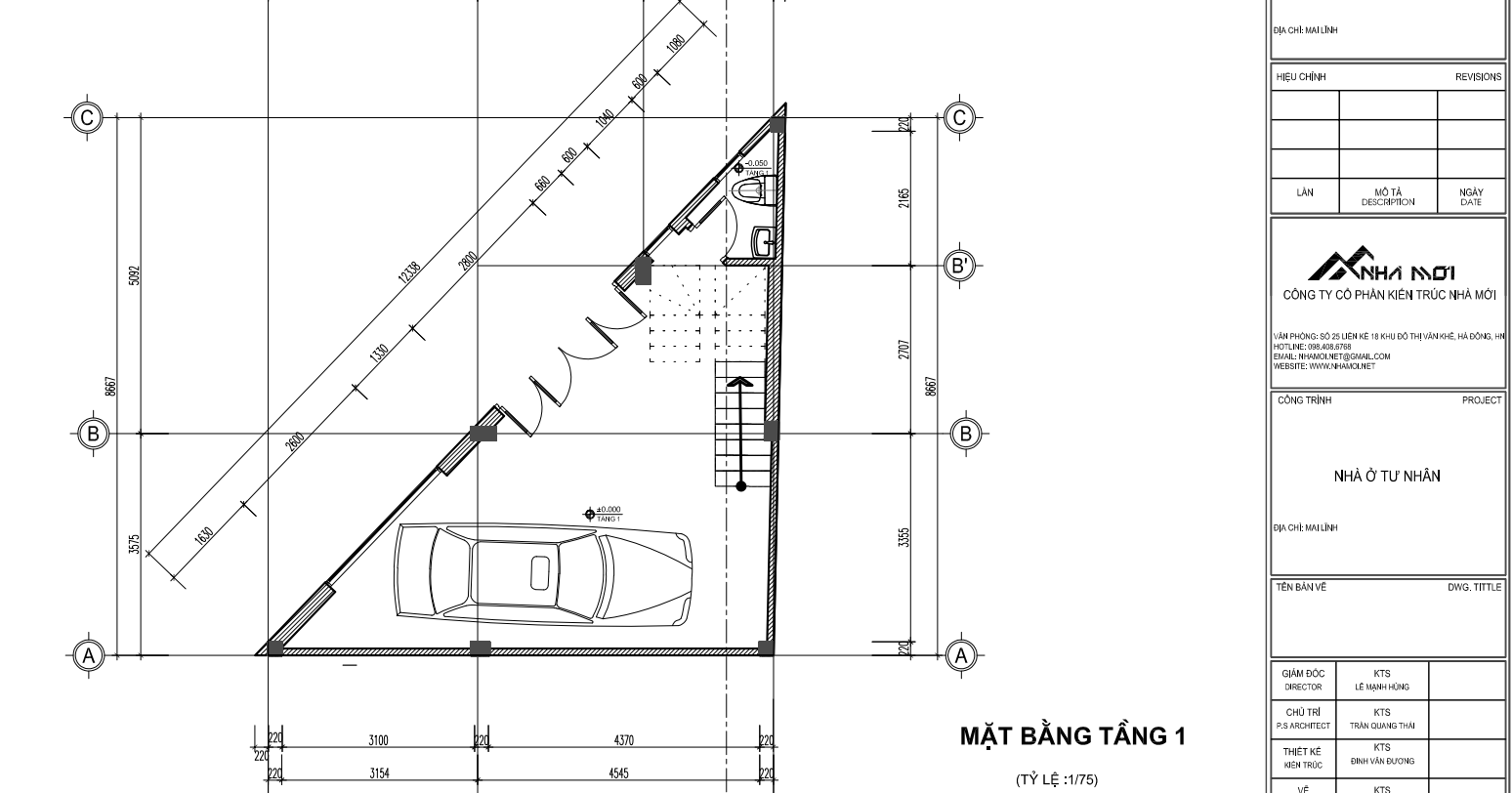 Mặt bằng công năng tầng 1 - Nhà 3 tầng 1 tum 37m2 Mặt bằng công năng tầng 1 - Nhà 3 tầng 1 tum 37m2