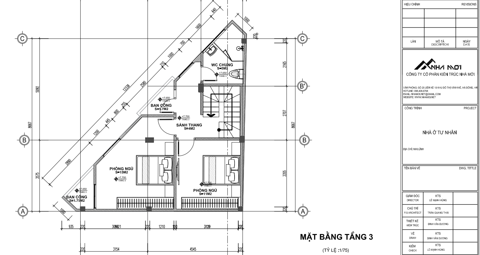 Mặt bằng công năng tầng 2 - Nhà 3 tầng 1 tum 37m2 Mặt bằng công năng tầng 2 - Nhà 3 tầng 1 tum 37m2