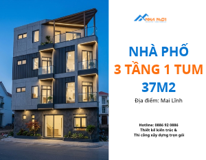 [Đang thi công] Nhà 3 Tầng 1 Tum 37m2 Đất Tam Giác Tại Mai Lĩnh